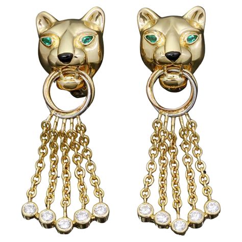 replica cartier panther earrings|cartier small hoop earrings.